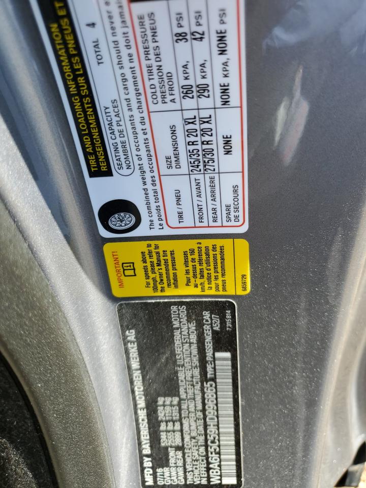 VIN WBA6F5C59HD996865 2017 BMW 650 I