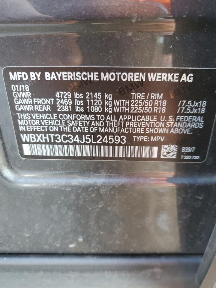 VIN WBXHT3C34J5L24593 2018 BMW X1 XDRIVE2