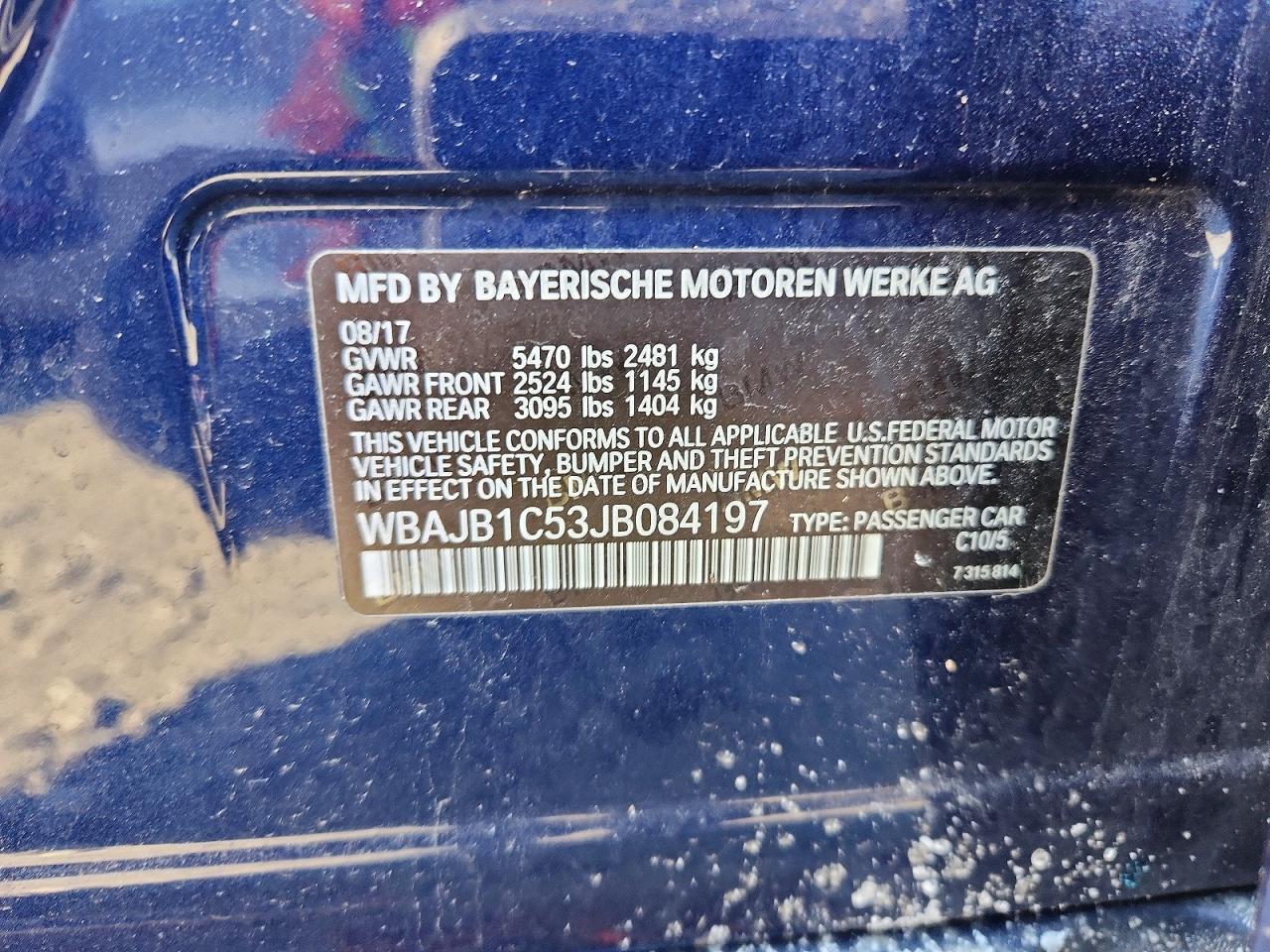 VIN WBAJB1C53JB084197 2018 BMW MOTORRAD 530XE