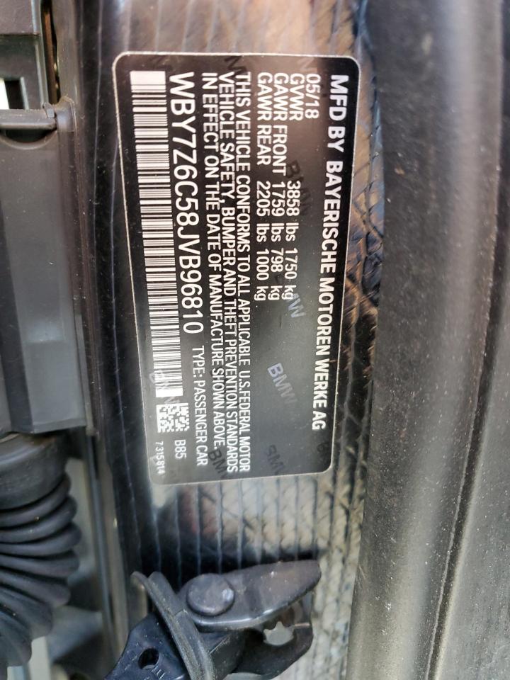 VIN WBY7Z6C58JVB96810 2018 BMW I3 S BEV