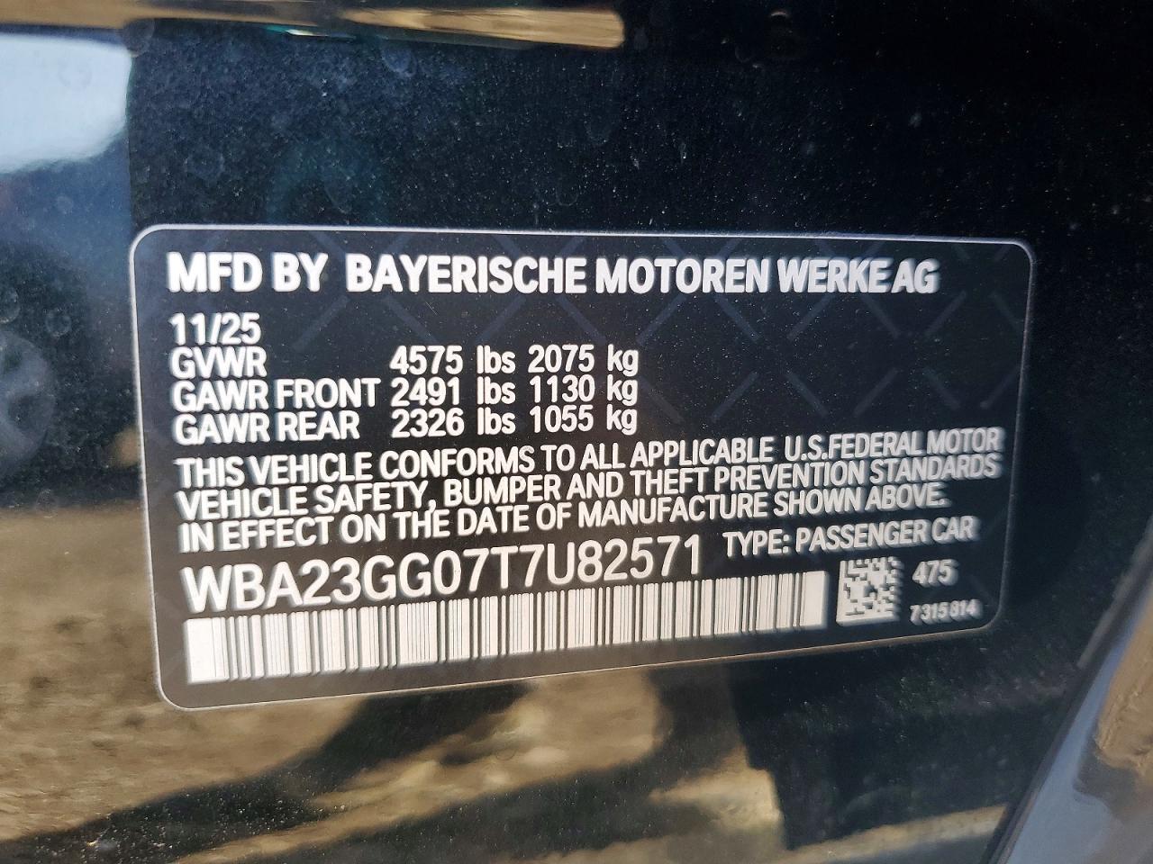VIN WBA23GG07T7U82571 2026 BMW 228XI
