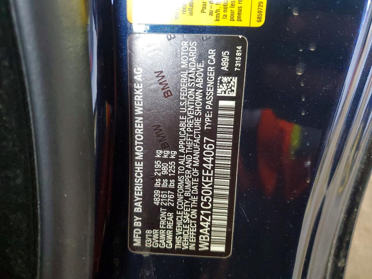 VIN WBA4Z1C50KEE44067 2019 BMW 430I