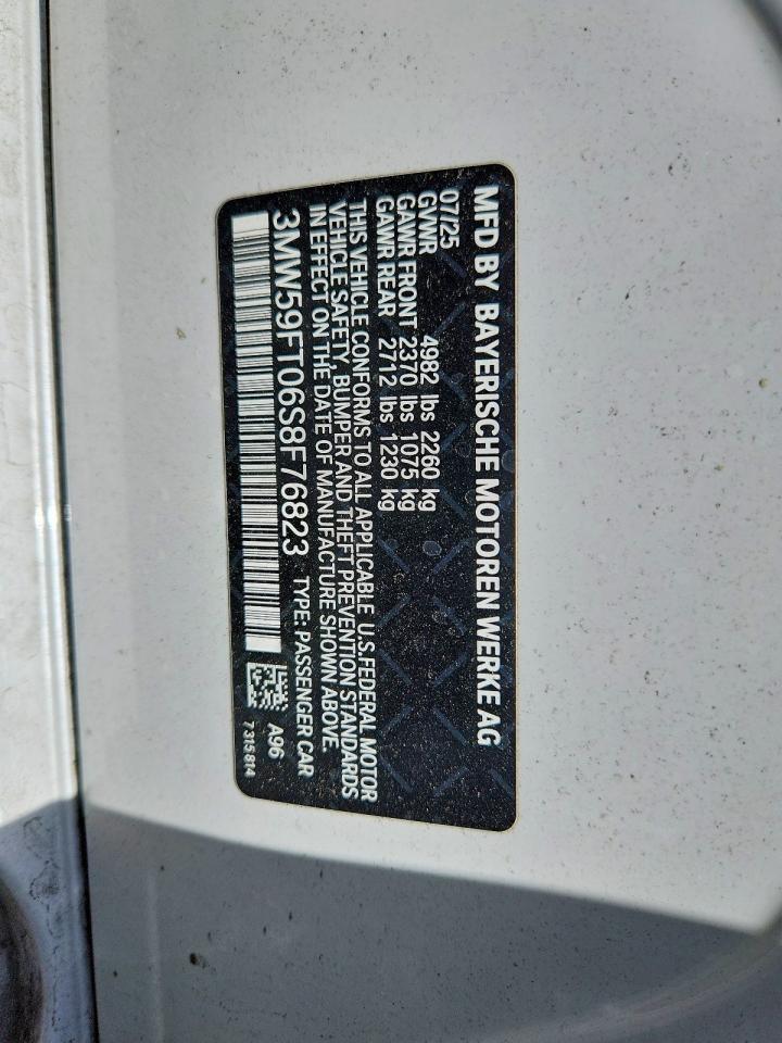 VIN 3MW59FT06S8F76823 2025 BMW M340I