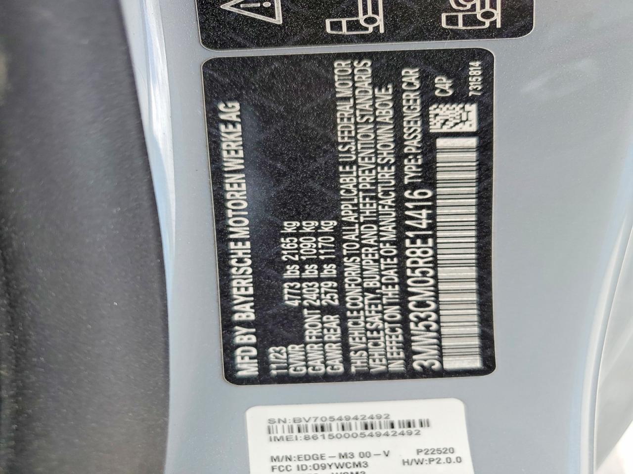 VIN 3MW53CM05R8E14416 2024 BMW M240XI