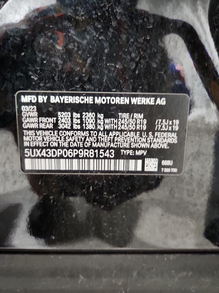 VIN 5UX43DP06P9R81543 2023 BMW X3 SDRIVE3