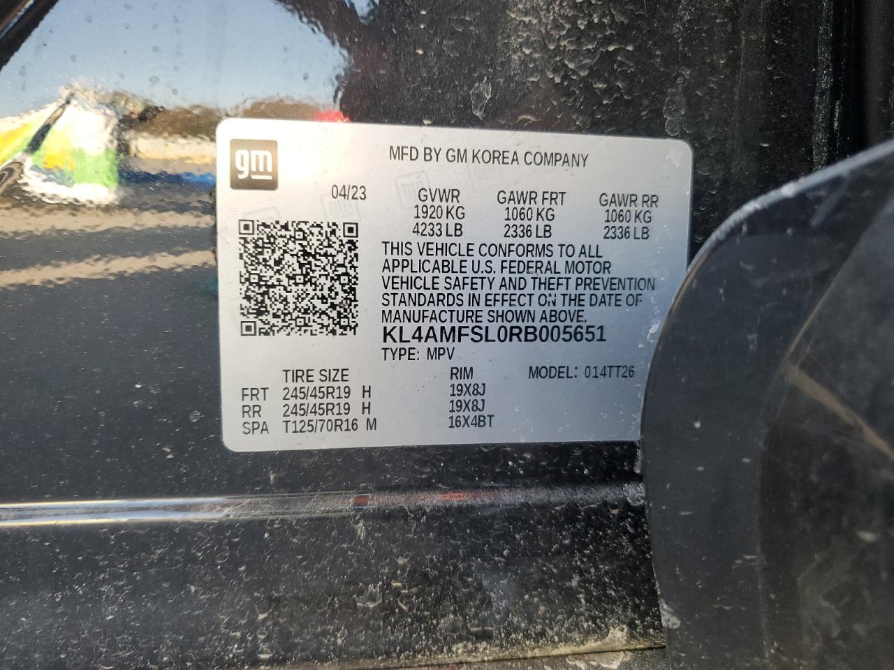 VIN KL4AMFSL0RB005651 2024 BUICK ENCORE GX