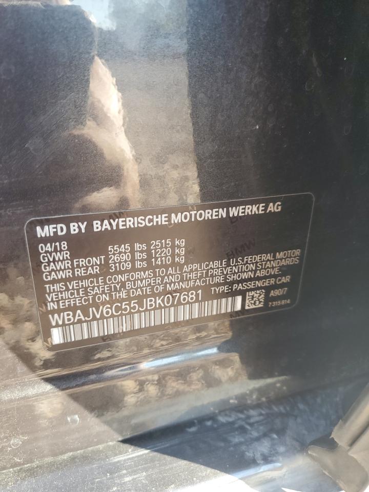 VIN WBAJV6C55JBK07681 2018 BMW 640 XIGT