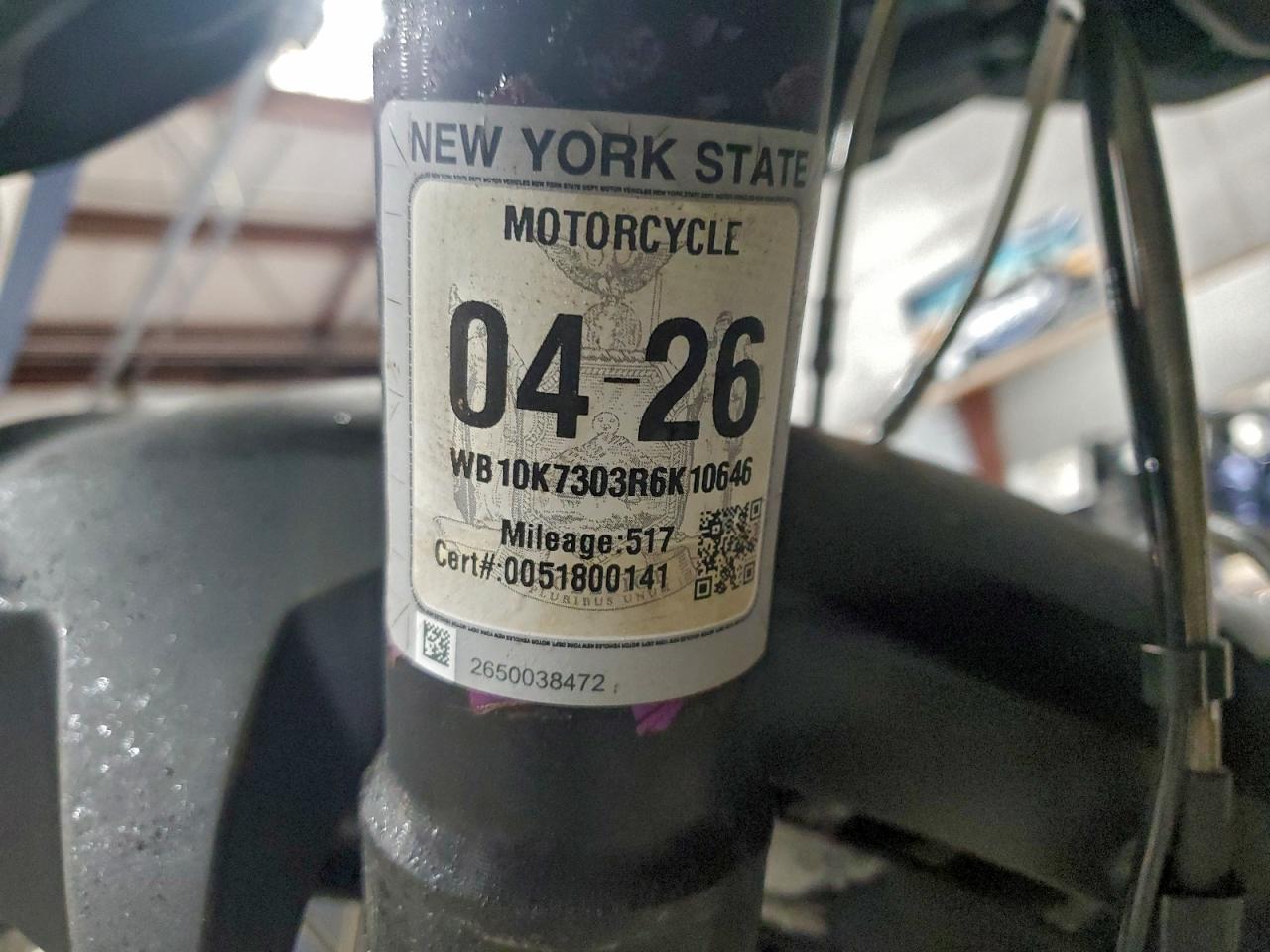 VIN WB10K7303R6K10646 2024 BMW F 900 GS A